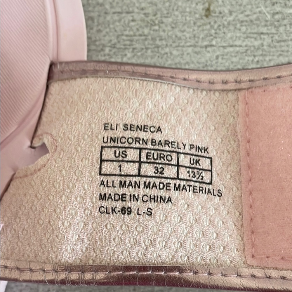 Michael Kors Little Girl's Eli-Seneca Slides Sandals Unicorn Glitter/Pink - Picture 3 of 4